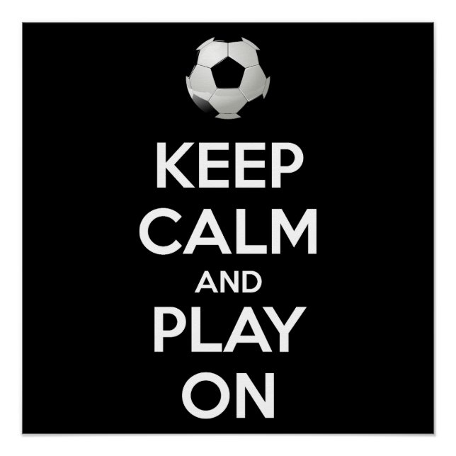 Pôster Fique calmo e jogue (Frente)