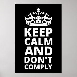 Poster Fique calmo e não cumpra