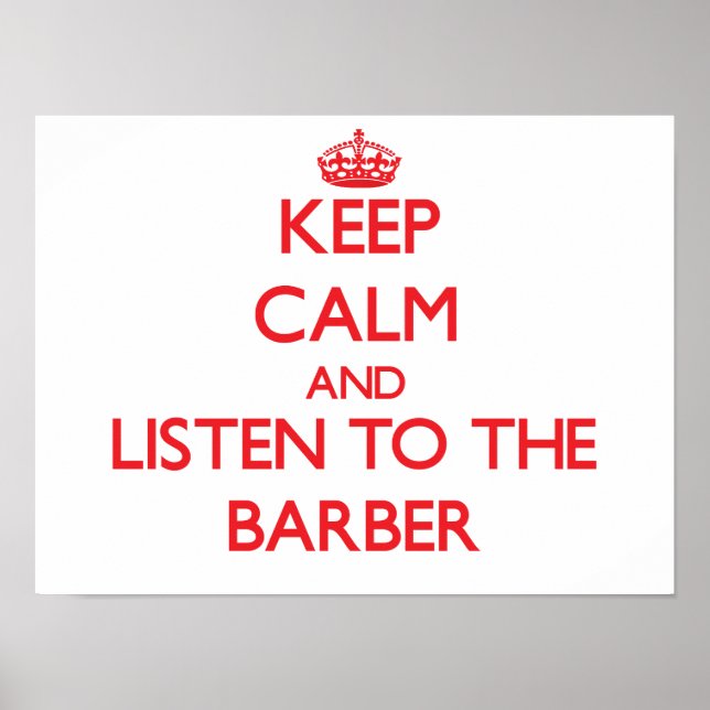 Poster Fique calmo e ouça o barbeiro (Frente)