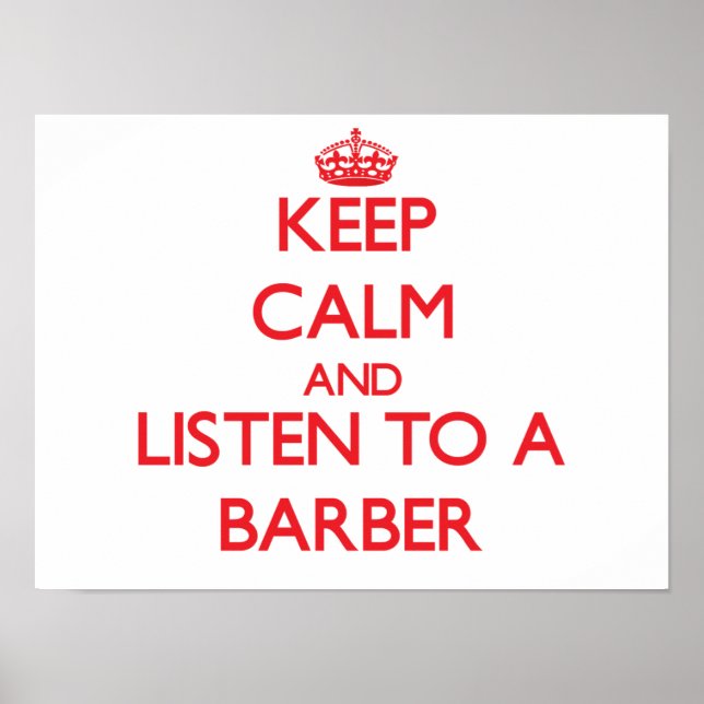 Poster Fique calmo e ouça um barbeiro (Frente)