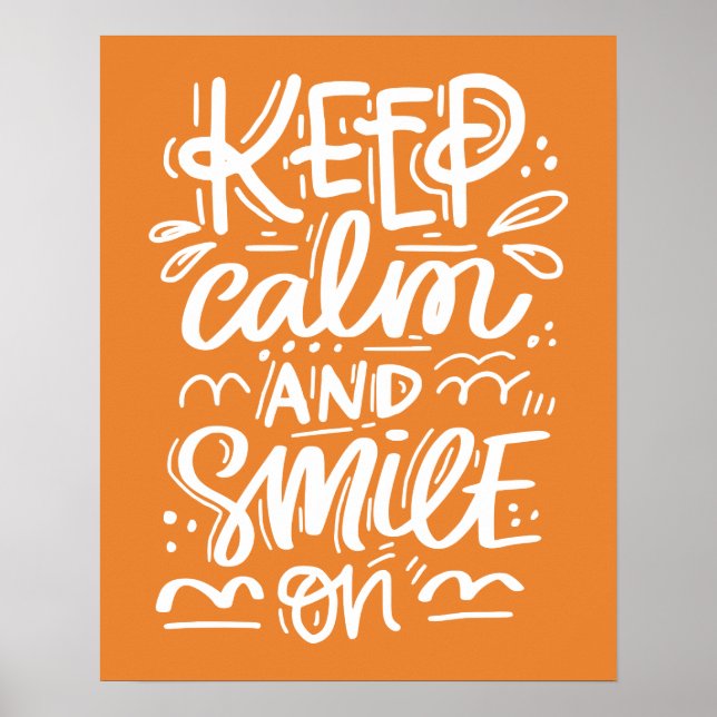Poster Fique Calmo E Sorria (Frente)