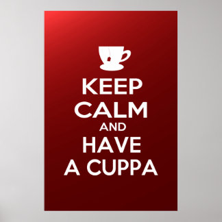 Poster Fique calmo e tenha um Cuppa