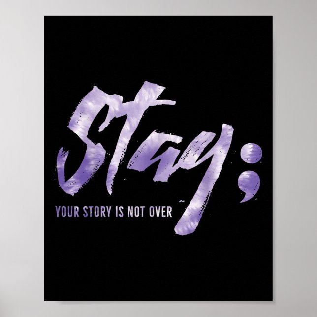 Poster Fique Com A Sua História Não É Sobre Suicídio Ment (Frente)
