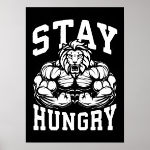Poster Fique com fome - Motivação do Workout Gym