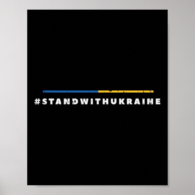 Poster Fique Com Linhas Da Bandeira Da Ucrânia Homens Pro (Frente)