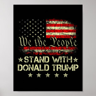 Poster Fique com o apoio de Donald Trump 2024 Leva a Amér