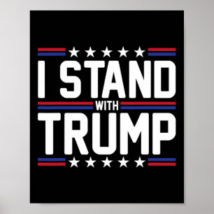 Poster Fique Com Trump American Flag Usa Trump Supporter