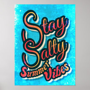 Poster Fique com Vibrações de Verão Salgadas