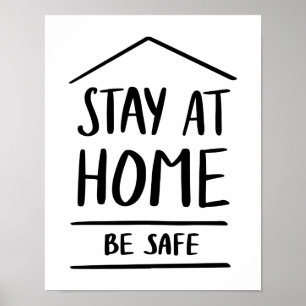 Poster Fique Em Casa Fique Seguro