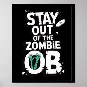 Poster Fique Fora Do Disco De Zombie Ob Golfe De Disco Di