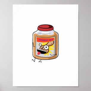 Poster Fique Louco, tema manteiga de amendoim