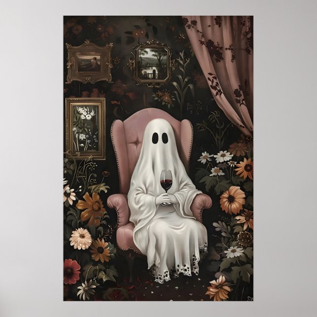 Poster Fique Para Uma Bebida… Se Você Ousar, Fantasma Dar (Frente)