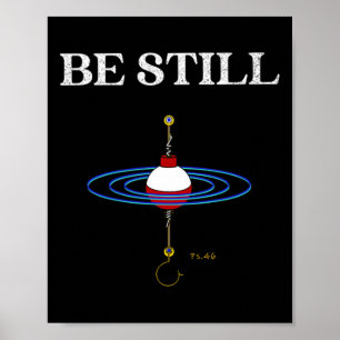 Poster Fique Parado Pesca Meditativo Inspirado Peixe Peix