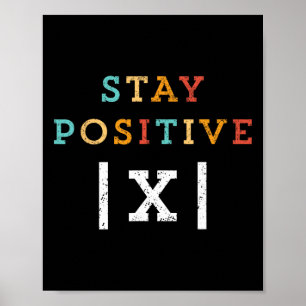 Poster Fique Positivo Professor de Matemática Engraçado A