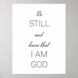 Poster Fique quieto e saiba que eu sou Deus