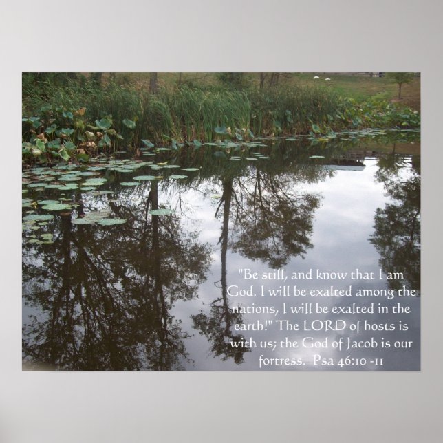 Pôster "Fique quieto e saiba que sou Deus. (Frente)