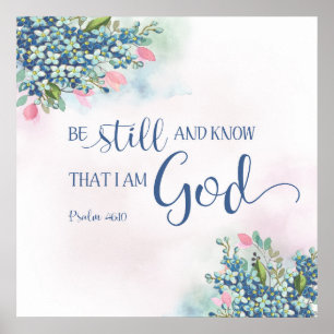 Poster Fique quieto e saiba que sou Deus, Ps 46:10