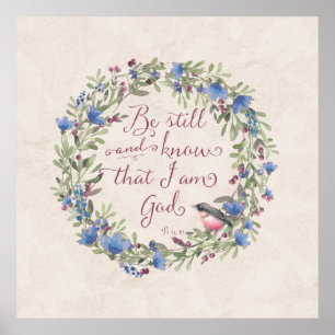 Poster Fique quieto e saiba - Salm 46:10