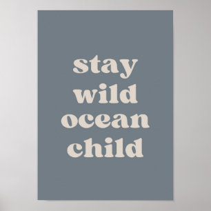 Poster Fique Selvagem, Criança do Oceano