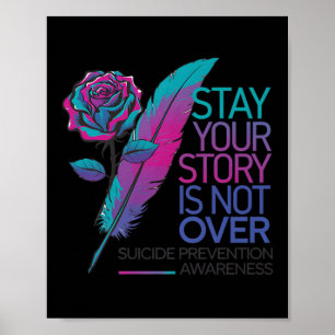 Poster Fique Sua História Não Terminou Prevenção do Suicí