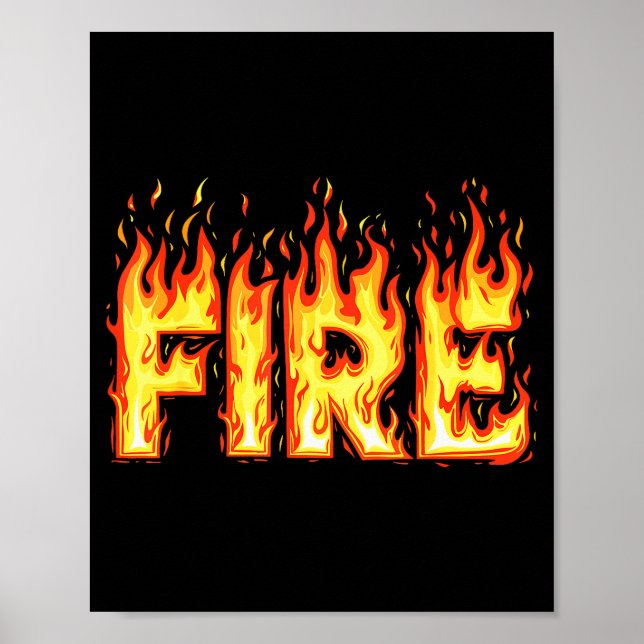 Poster Fire Flame Shirt Adult Kids Men Women Fire And Ice (Frente)