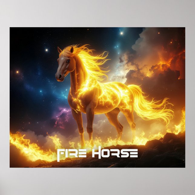 POSTER FIRE HORSE - 2026 - CHINESE ZODIACS (Frente)