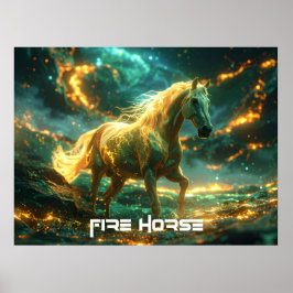 POSTER FIRE HORSE - CHINESE ZODIAC - 