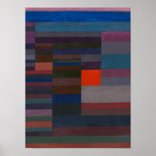 Poster Fire in the Evening by Paul Klee