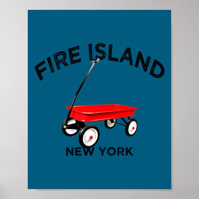 Poster Fire Island Large Version Red Wagon Long Island Ny (Frente)