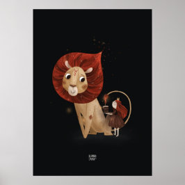 Poster FIRE LION por Alexandra Dikaia