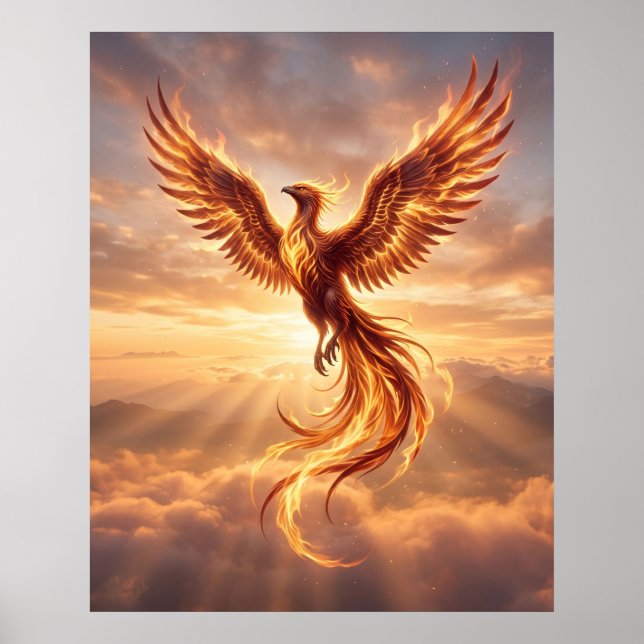 Poster Fire Phoenix Rising Dawn (Frente)