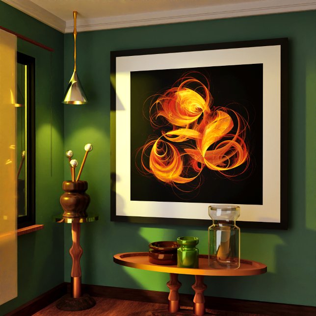 Pôster Fireball Abstrato Art (Fireball Abstract Art Poster)