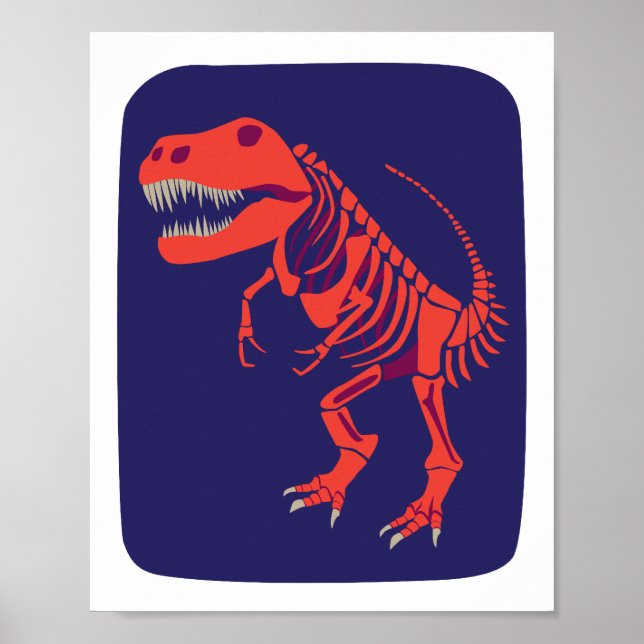 Pôster Fireball T-Rex Print (Frente)