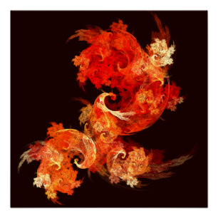 Pôster Firebird Abstrato Art