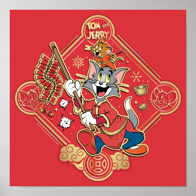 Poster Firecrackers de Iluminação do Tom e Jerry (Frente)