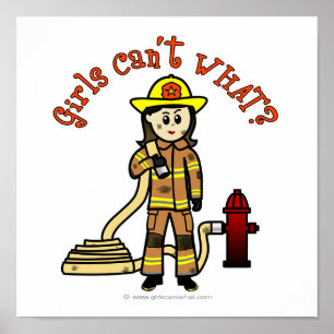Pôster Firefighter Girl