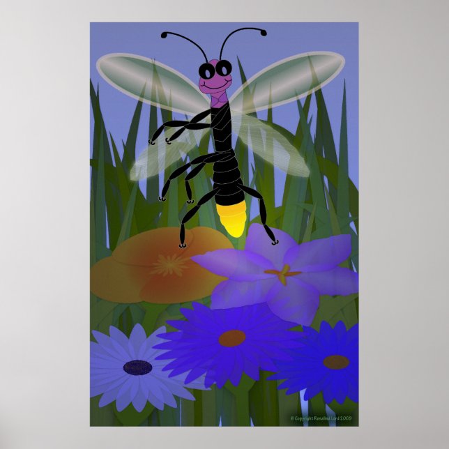 Poster Firefly Dançando em Flores (Frente)