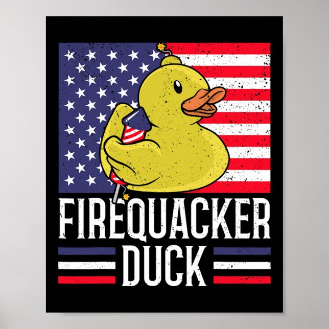 Poster Firequacker Duck 4 De Julho Firecracker Independe (Frente)