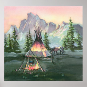 Pôster FIRES TIPI por SHARON SHARPE