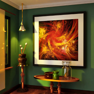 Poster Firestorm Abstrato-Art