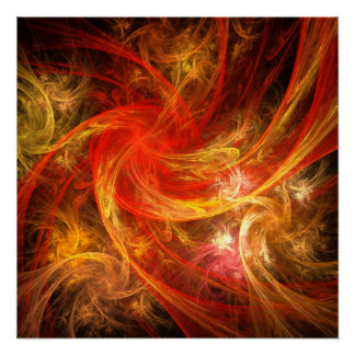 Pôster Firestorm Abstrato-Art