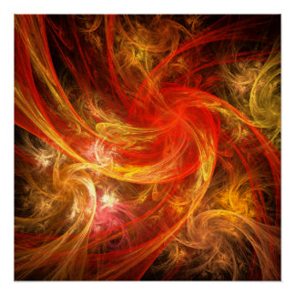 Pôster Firestorm Nova Abstrato Art