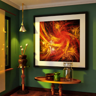 Pôster Firestorm Nova Abstrato Art