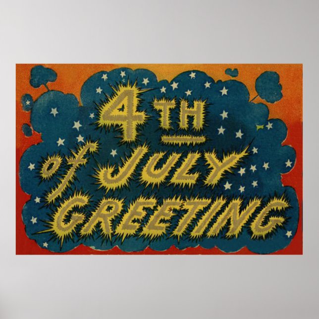 Poster Fireworks Firecracker Explosion Star (Frente)