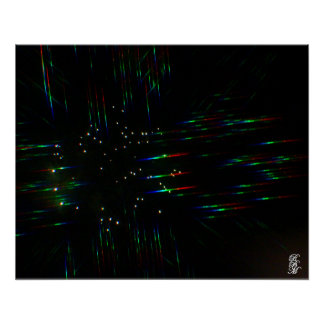 Pôster Fireworks Through 3D Glasses 3