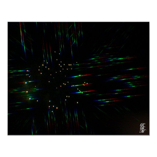 Pôster Fireworks Through 3D Glasses 3  (Frente)