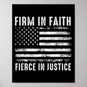 Poster Firme Na Fé Feroz Na Justiça