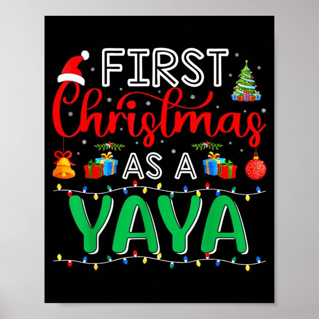 Poster First Christmas As Yaya Family Matching New Yaya  (Frente)