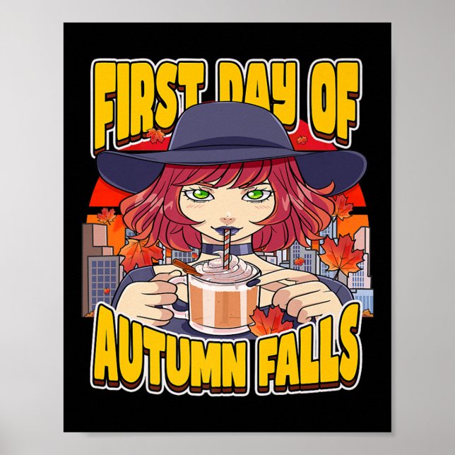 Poster First Day Of Autumn Falls September Autumnal Equin (Frente)