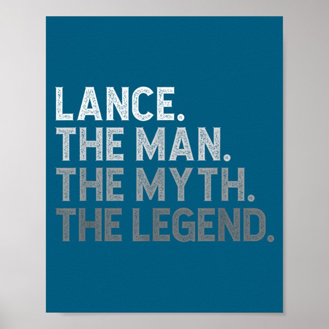 Poster First Name Lance The Man Myth Legend D Funny  (Frente)